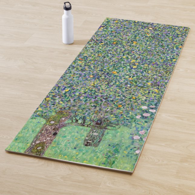 Rosebushes Under The Trees, Gustav Klimt Yoga Mat (In Situ)