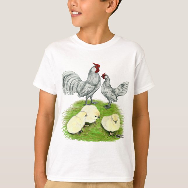 Rosecomb Bantams and Chicks T-Shirt (Front)