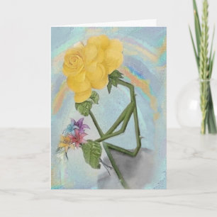 Rosegifts Thinker Rose Greeting Card. Card