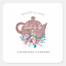 Rosegold and Bright Aqua Bridal Tea 