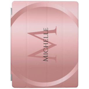 Rosegold Elegant Monogrammed Modern Template iPad Cover