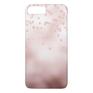 Rosegold glitter confetti iPhone 8 plus/7 plus case