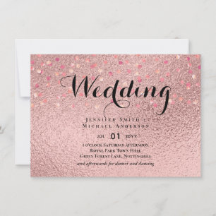 RoseGold Glitter Glam Foil Look Wedding BUDGET