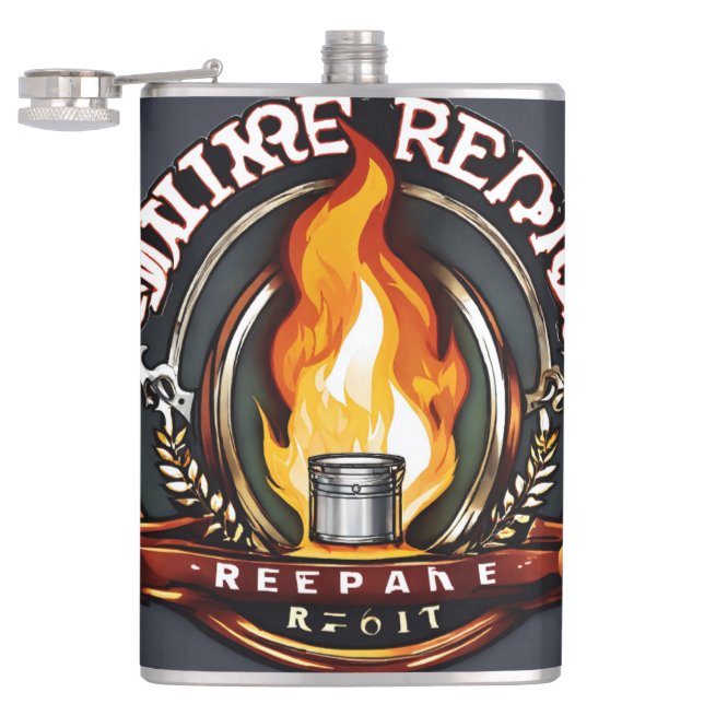 #rosegoldvinylflaskVinylWrappedFlask Hip Flask (Opened)