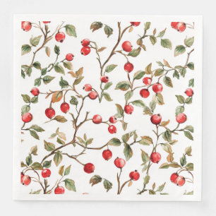 Rosehip braches pattern napkin