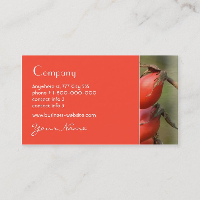 Rosehip Business Card (Front)