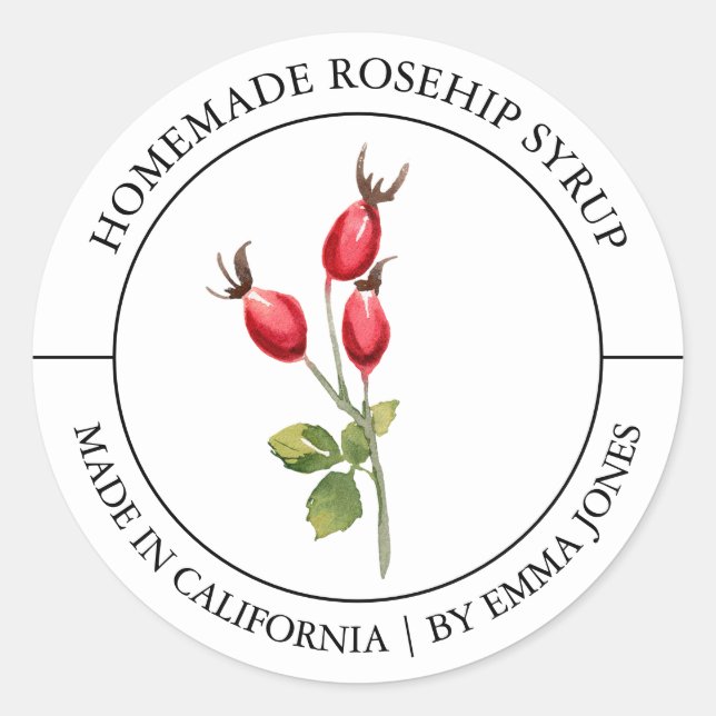 Rosehip Modern label (Front)