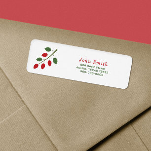 Rosehip Return Address Label
