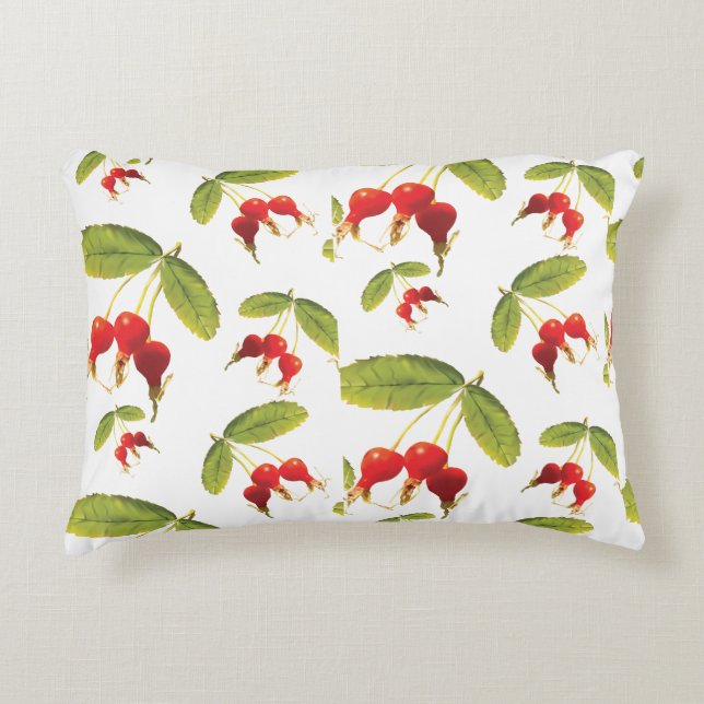 Rosehips Pattern 3 Angles Decorative Cushion (Front)