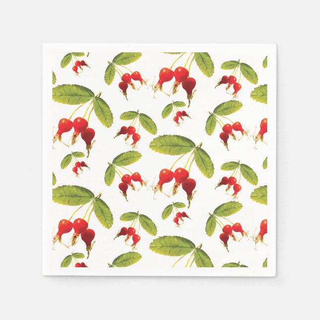 Rosehips Pattern 4 Angles Napkin (Front)