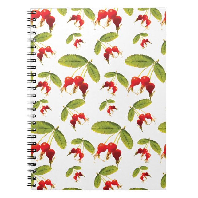 Rosehips Pattern 4 Angles Notebook (Front)