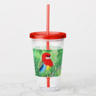 Rosella Bird Painting Acrylic Tumbler