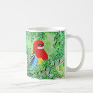 Rosella Bird Painting Coffee Mug