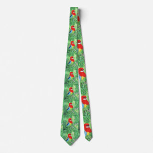 Rosella Bird Painting Tie