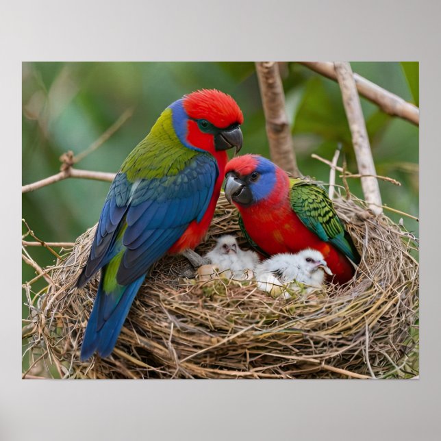 Rosella Birds Poster (Front)