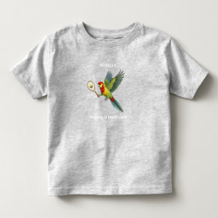 Rosella Parrot Playing Tennis Toddler T-Shirt