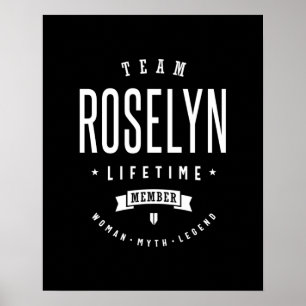 Roselyn Personalised Name Birthday Poster