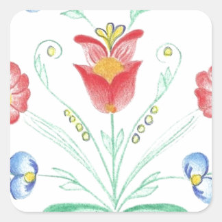 Rosemaling by Neeter Square Sticker
