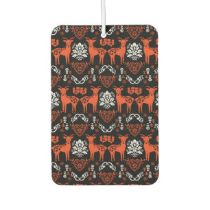 Rosemaling Norwegian Folk Art Car Air Freshener