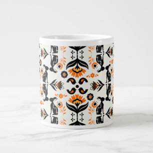 Rosemaling Norwegian Folk Art Large Coffee Mug