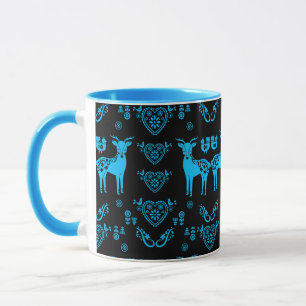 Rosemaling Norwegian Folk Art Mug