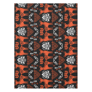 Rosemaling Norwegian Folk Art Tablecloth