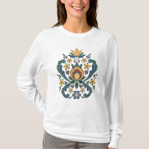 Rosemaling Red and Gold T-shirt