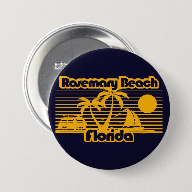 Rosemary Beach Florida 7.5 Cm Round Badge (Front & Back)