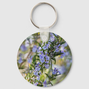 Rosemary blossom in spring macro key ring