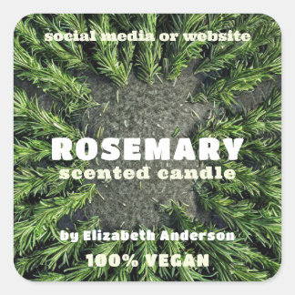 Rosemary Candle Square Sticker