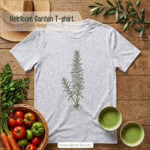 Rosemary Herb Botanical Illustration Tri-Blend Shirt