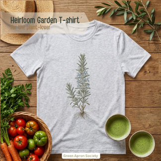 Rosemary Herb Botanical Illustration  Tri-Blend Shirt