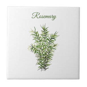 Rosemary Herb Greenery Kitchen Culinary Green chic Ceramic Tile