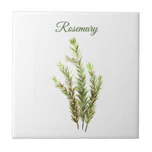 Rosemary Herb Greenery Kitchen Culinary Green chic Ceramic Tile
