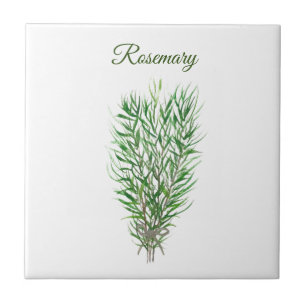 Rosemary Herb Greenery Kitchen Culinary Green chic Ceramic Tile