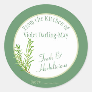 Rosemary Herb - Homemade Baking Gift Food Label
