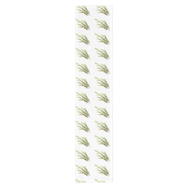 Rosemary herb kitchen art greenery rustic chic  short table runner (Front)