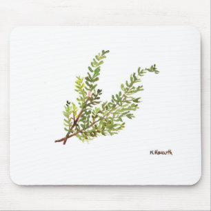 Rosemary herb Rosemary watercolour painting Mouse Pad