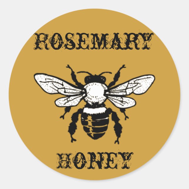 Rosemary Honey Bee Sticker (Front)