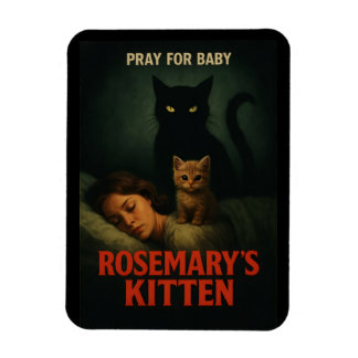 Rosemary’s Kitten – Vintage Horror Cat Parody Magnet