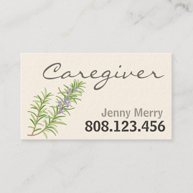 Rosemary Sage: Caregiver Business Cards (Front)