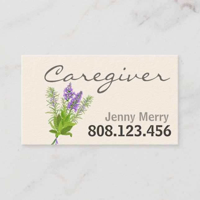 Rosemary Sage: Caregiver Business Cards (Front)