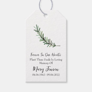 Rosemary Seed Packet Memorial Funeral Gift Tags
