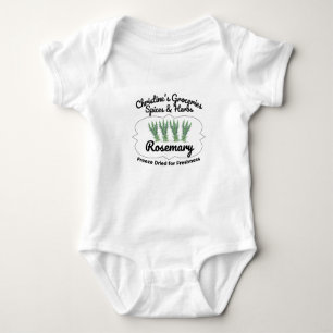 Rosemary spice jar. baby bodysuit