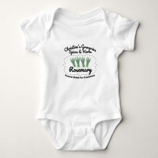 Rosemary spice jar. baby bodysuit