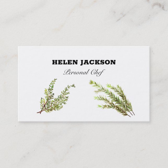 Rosemary Thyme Herbs  Business Card (Front)