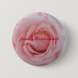 RoseMousepad copy, Junior Bridesmaid 6 Cm Round Badge