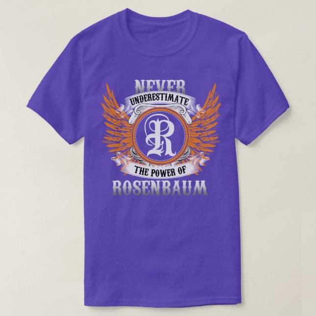 Rosenbaum Name Shirt Never Underestimate The Power (Design Front)