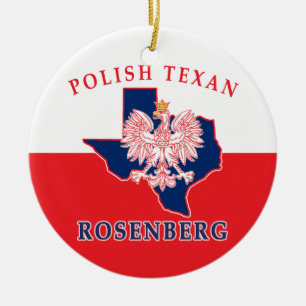 Rosenberg Polish Texan Ceramic Ornament