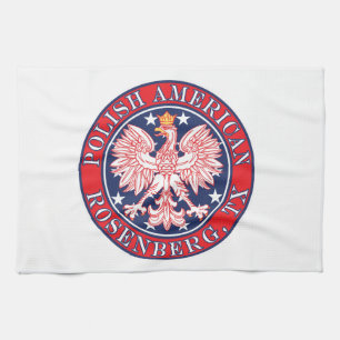 Rosenberg Texas Polish American Eagle Tea Towel
